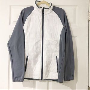 CHAMPION Grey & white lightweight track jacket